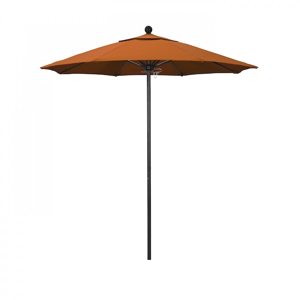 California Umbrella 7.5' Black Aluminum Market Patio Umbrella, Sunbrella Tuscan 194061334393 - main